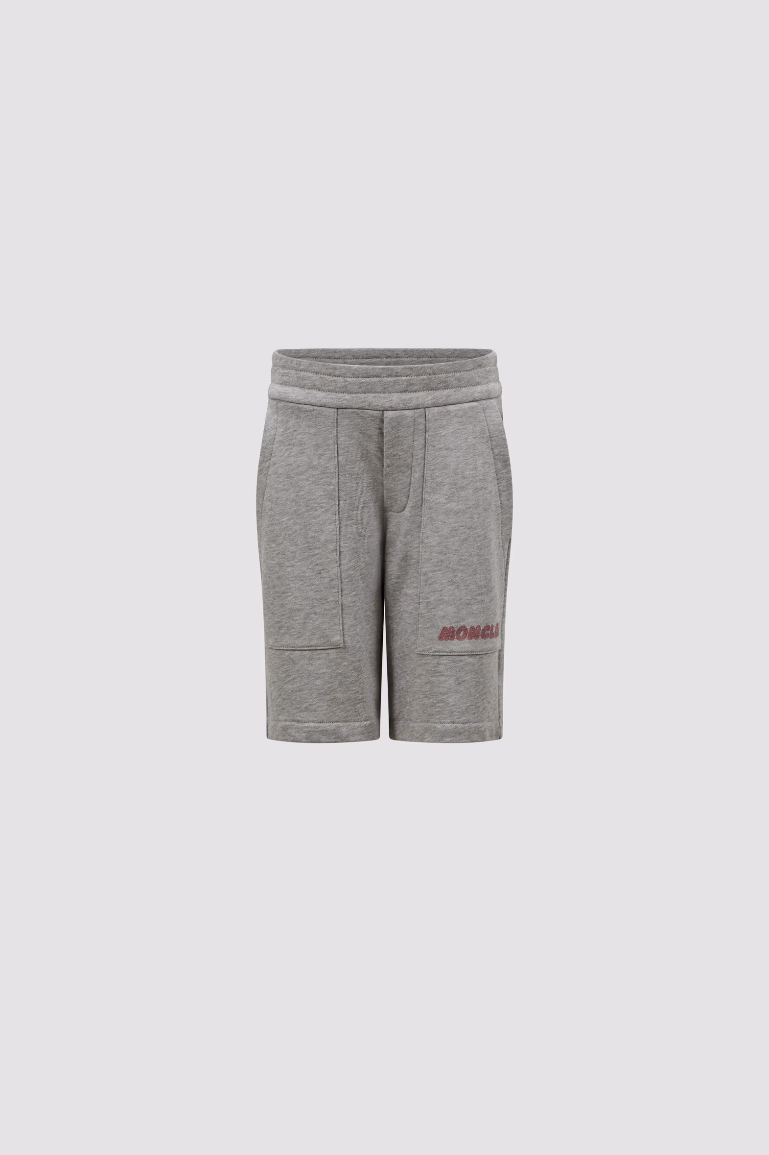 Optical Logo Cotton Shorts Boy Grey Moncler 0